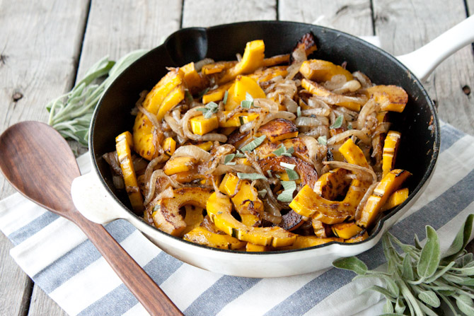 Caramelized Onion and Sage Roasted Squash | simplerootswellness.com