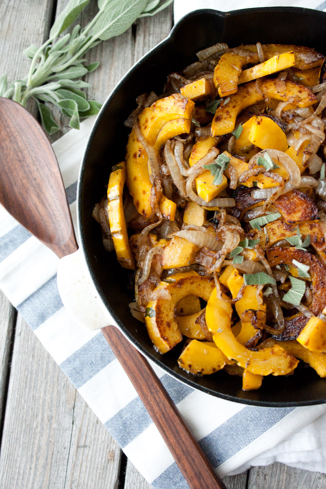 Caramelized Onion and Sage Roasted Squash | simplerootswellness.com