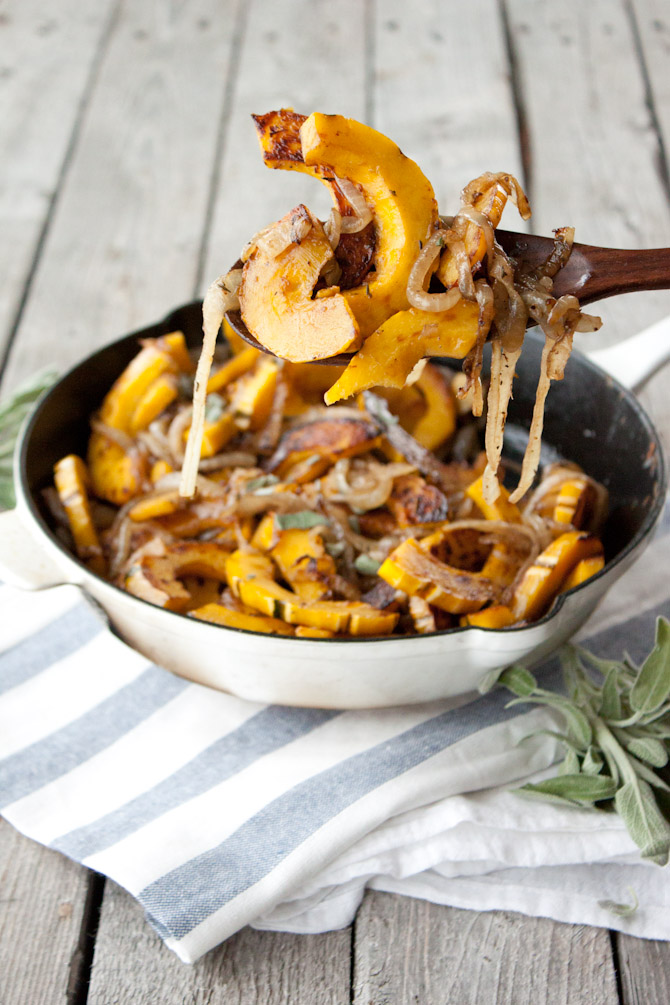 Caramelized Onion and Sage Roasted Squash | simplerootswellness.com