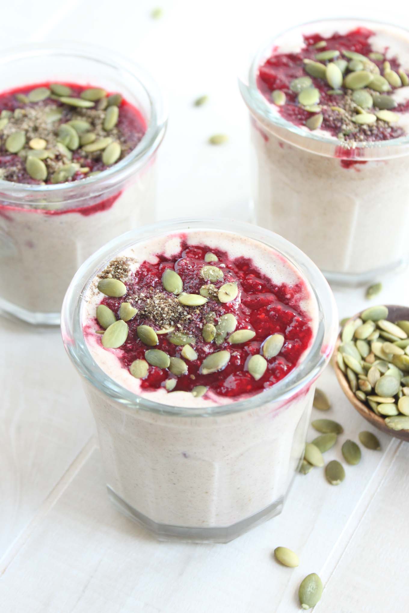 Chai Spiced "Yogurt" with Warm Berry Sauce | simplerootswellness.com