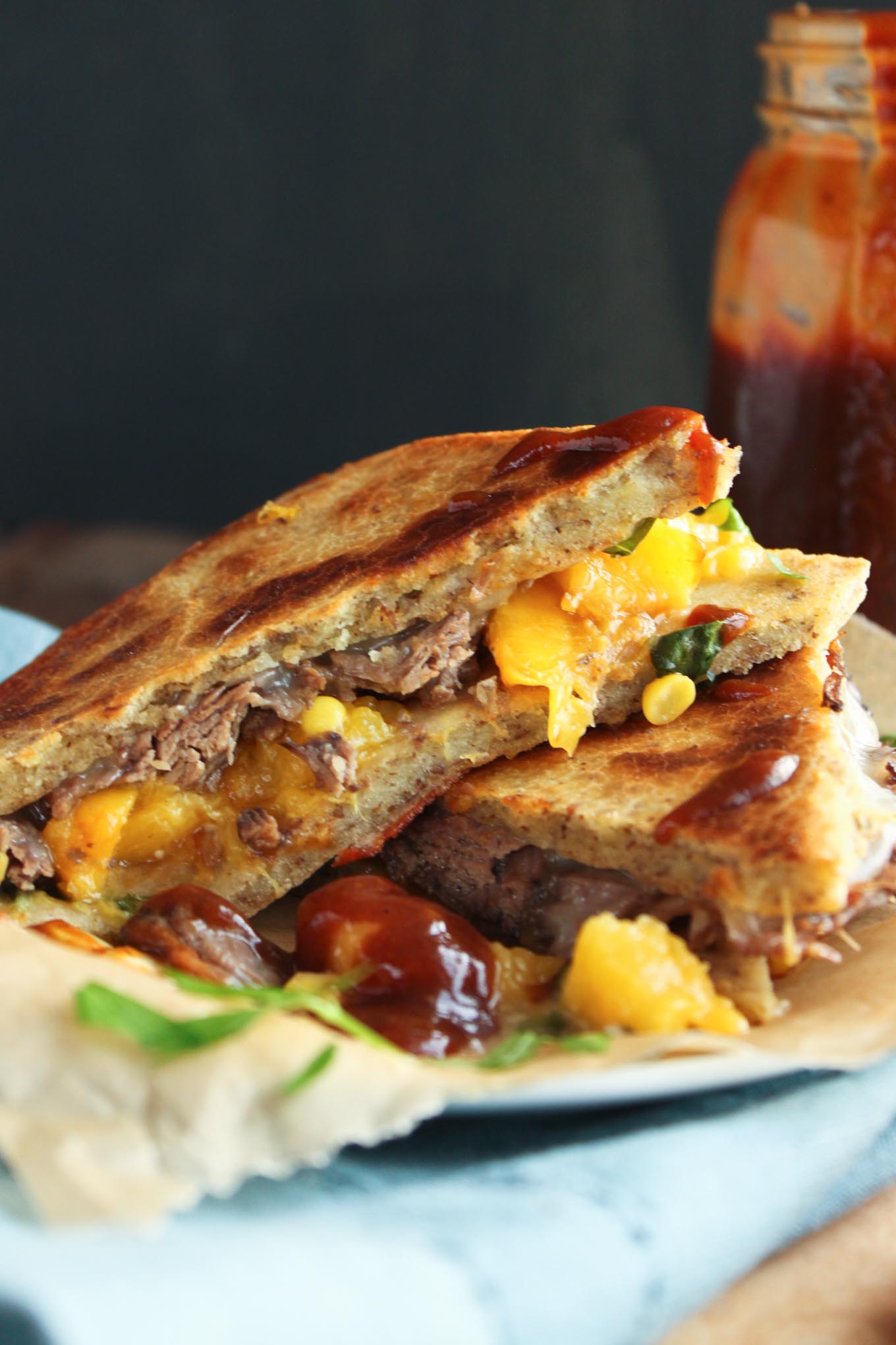 Short Rib and Peach Panini | simplerootswellness.com