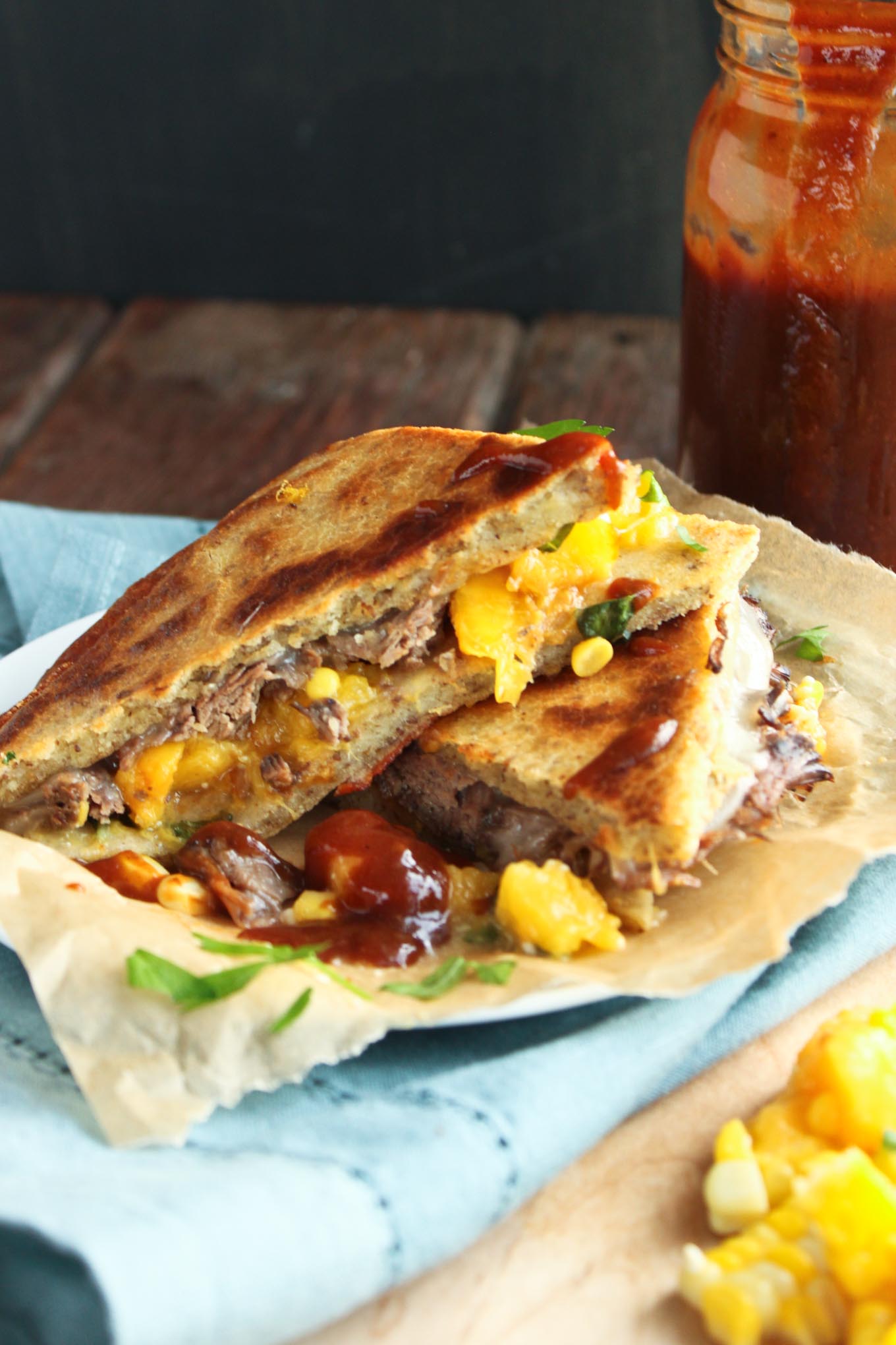 Short Rib and Peach Panini | simplerootswellness.com