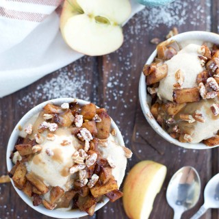 Easy 2-step Caramel Apple Cider Ice Cream bring all the flavors to fall in a delicious dessert.