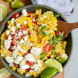 20-Minute Tomato & Feta Sweet Corn Salad | simplerootswellness.com #salad #supper #recipe #summer #healthy #easy #20minute #healthyfood